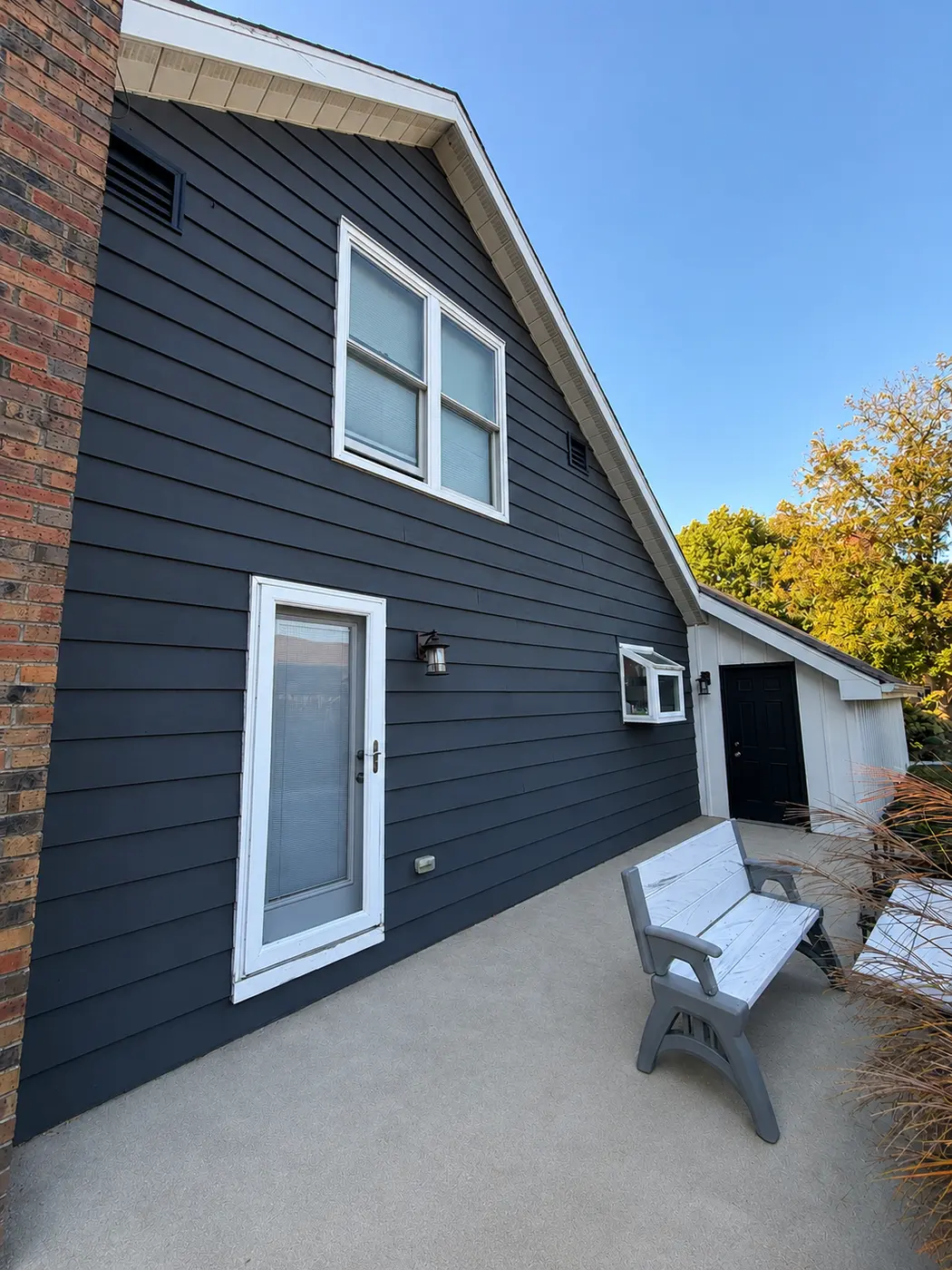 Exterior Painting project — Navy Lap Siding Refresh